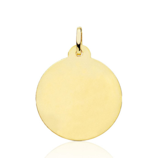 Medal 26mm Virgen del Carmen Smooth Bezel 18K - Virgin Medals 2