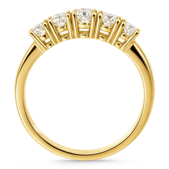 Anillo Diamantes Eloise 0.70 Oro Amarillo - Génial