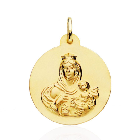 Medalla 28mm Virgen del Carmen 18K - Medaglie vergini