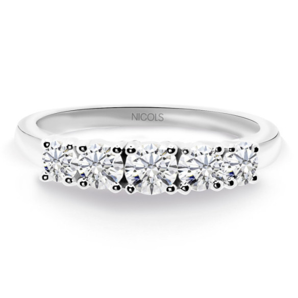 Diamond Ring ELOISE 0.70 White Gold - Brilliant Cut