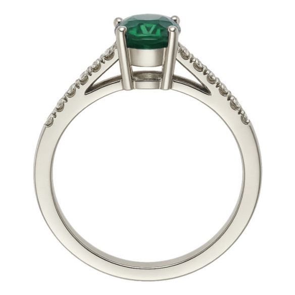 Anillo Esmeralda verde Lola 1.50 - Anillos Compromiso Aniversario