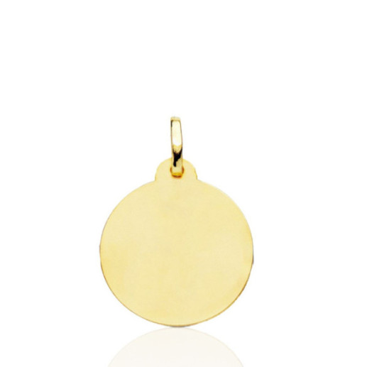 Medalla 20mm Virgen del Carmen Bisel Liso 18K - Medaglie vergini 2
