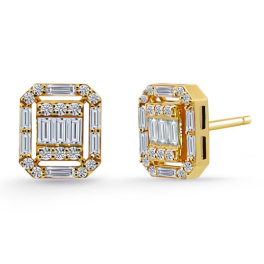 Pendientes Diamantes Oro Amarillo Minerva - Boucles d'oreilles mariées