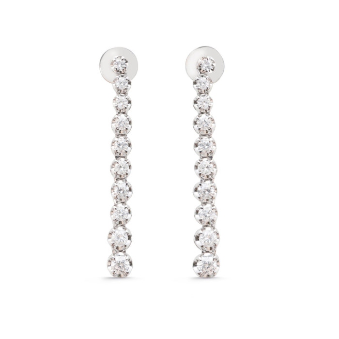 Pendientes Diamantes Riviere 3.0Ct - largos