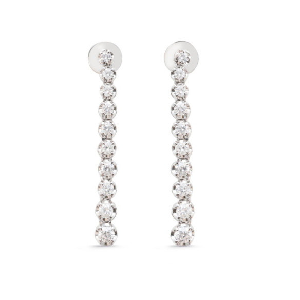 Pendientes Diamantes Riviere 3.0Ct - largos