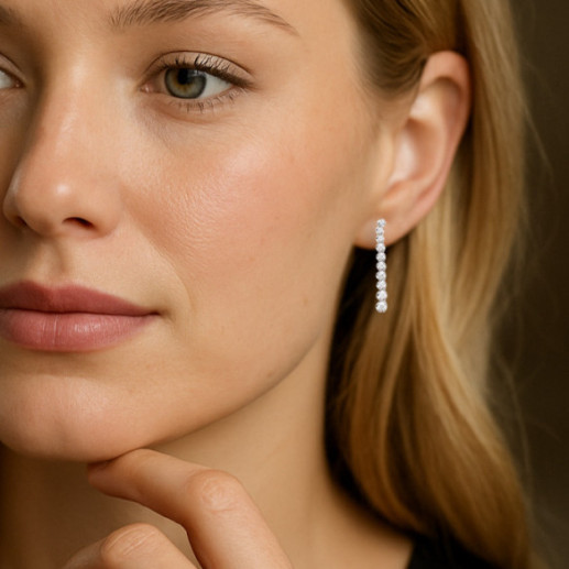 Riviere 3.0Ct Diamond Earrings - largos 2