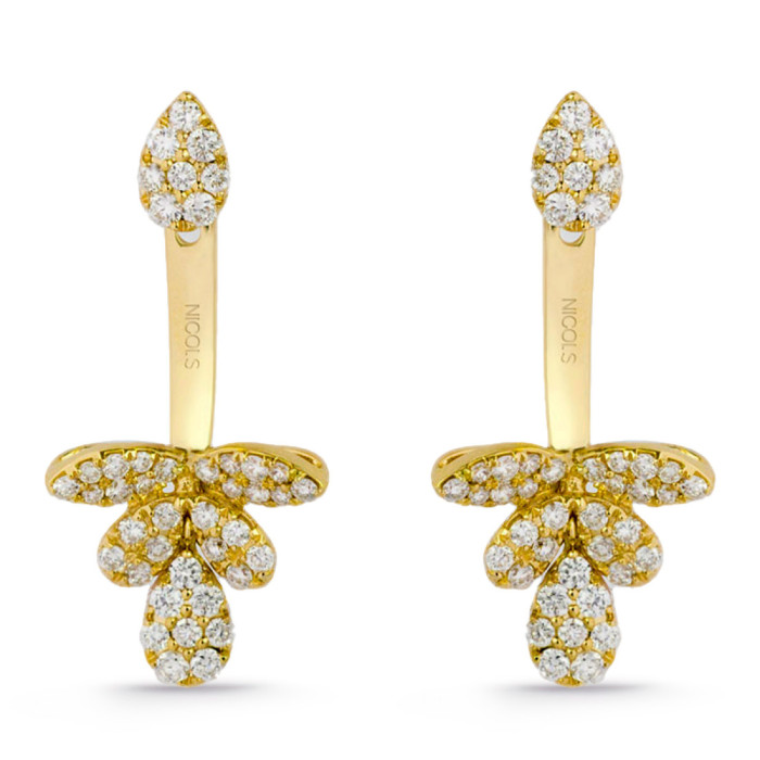 Pendientes de Diamantes EAR JACKETS en Oro Amarillo - lang