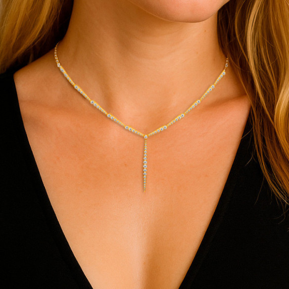 Riviere Constellation Diamond Necklace - Diamond Necklaces