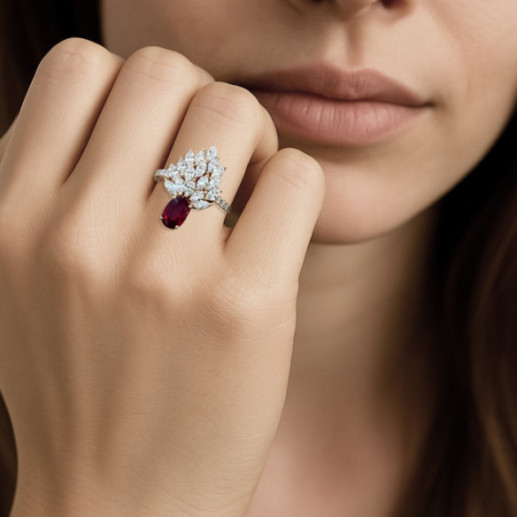 Anillo Rubí y Diamante Carnival - Talla Baguette 2