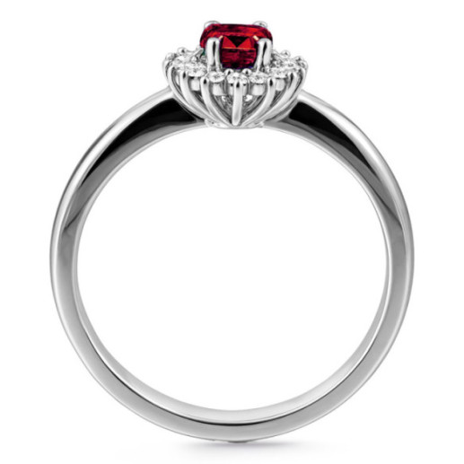 Anillo Diamantes y Rubi Dalia 0.50 - Rubinringe 2