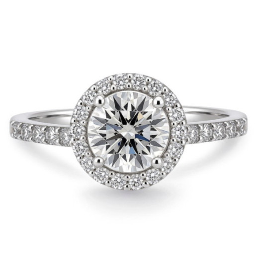 Anillo Solitario Diamante Oro Blanco Clavel - Génial