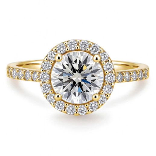 Clavel Diamond Solitaire Ring 1 carat yellow gold - Yellow Gold Modern Rings