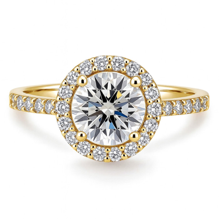 Anillo Solitario Diamante Clavel 1 quilate oro amarillo - projetos de corrente