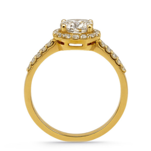 Anillo Solitario Diamante Clavel 1 quilate oro amarillo - diseños actuales 2