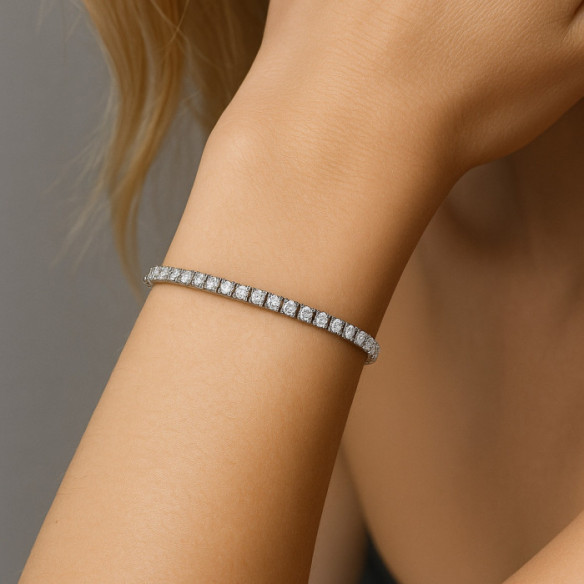 Pulsera de Diamantes Oro Blanco Riviere 4,61ct. - Pulseras de Diamantes