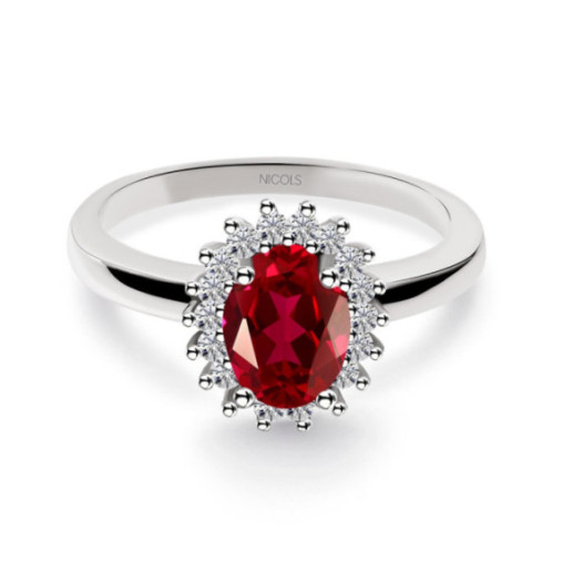 Ruby Engagement Ring 1.00 DALIA - Rings