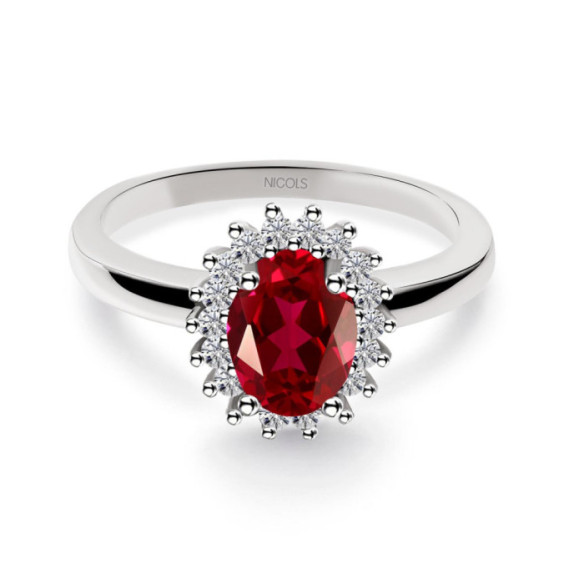 Ruby Engagement Ring 1.00 DALIA - Rings