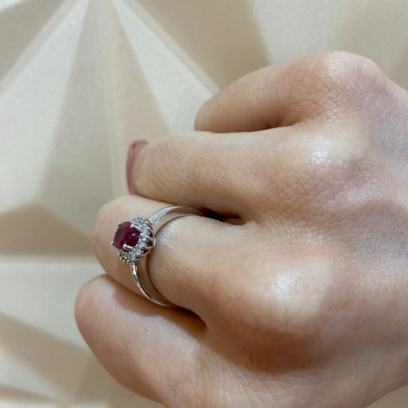 Ruby Engagement Ring 1.00 DALIA - Rings