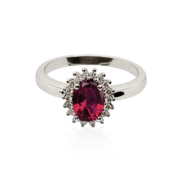 Ruby Engagement Ring 1.00 DALIA - Rings