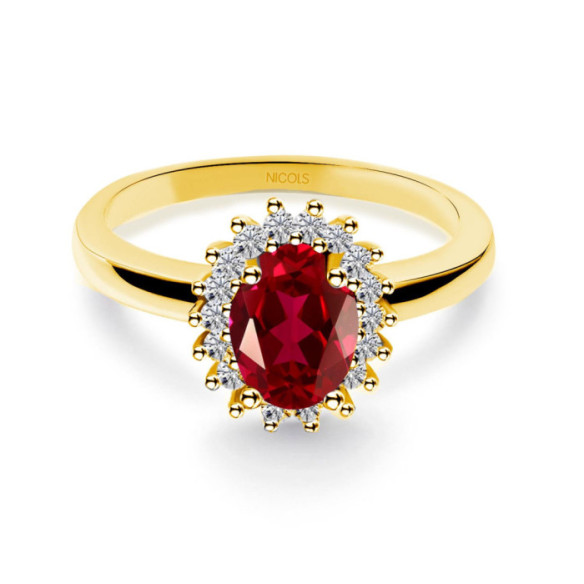Anillo Compromiso Rubi Dalia 1.00 - Anillos Compromiso Aniversario