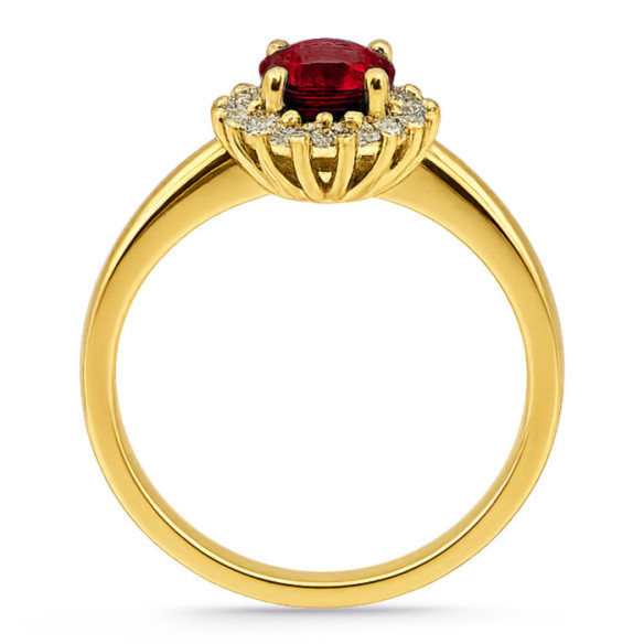 Anillo Compromiso Rubi Dalia 1.00 - Impegno di anniversario degli anelli