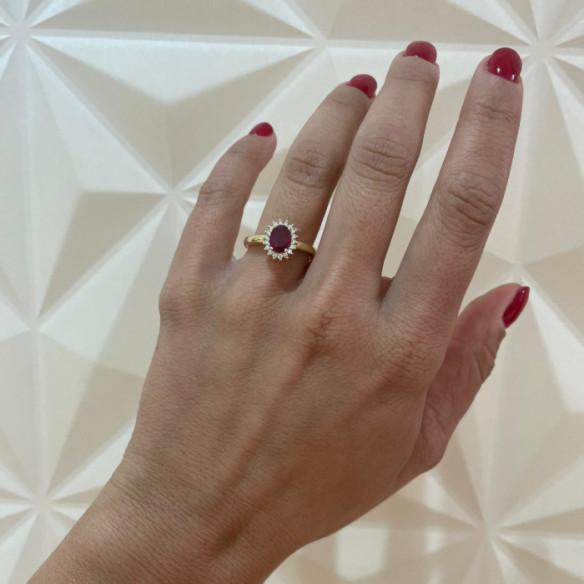 Ruby Engagement Ring 1.00 DALIA - Anniversary Rings