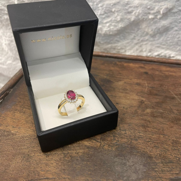 Anillo Compromiso Rubi Dalia 1.00 - Anillos Compromiso Aniversario