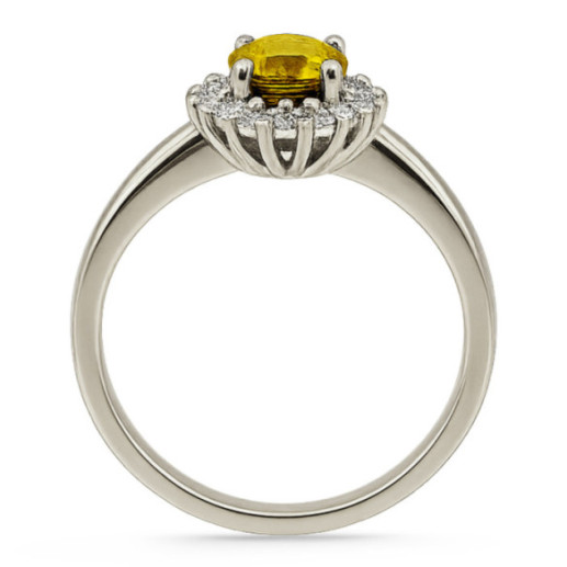 Yellow Sapphire Ring DALIA 0.90 - Anniversary Rings 2