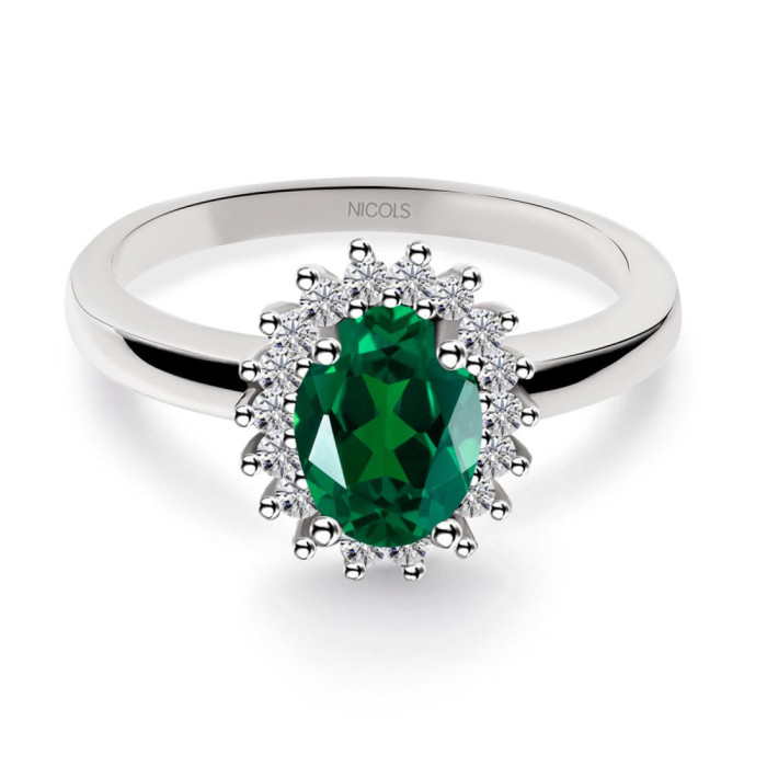 Emerald Engagement Ring 1.00 DALIA - Anniversary Rings