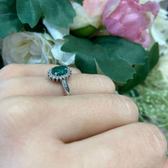 Emerald Engagement Ring 1.00 DALIA - Anniversary Rings