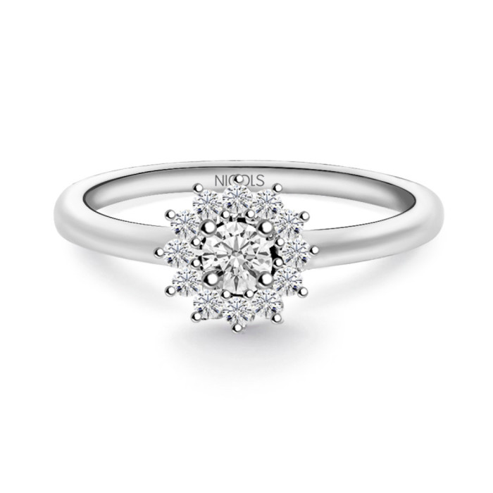 Anillo Diamantes Margarita 0.20 - Anillos de Promesa Diamantes
