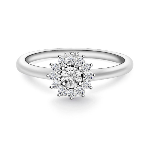Anillo Diamantes Margarita 0.20 - Anillos de Promesa Diamantes