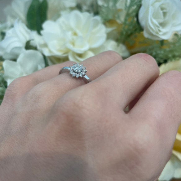 Anillo Diamantes Margarita 0.20 - Anillos de Promesa Diamantes