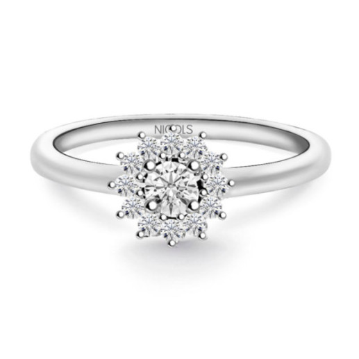 Anillo Diamantes Margarita 0.15 - Génial