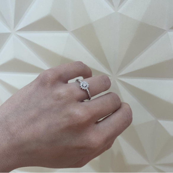 Anillo Diamantes Margarita 0.15 - Brillant