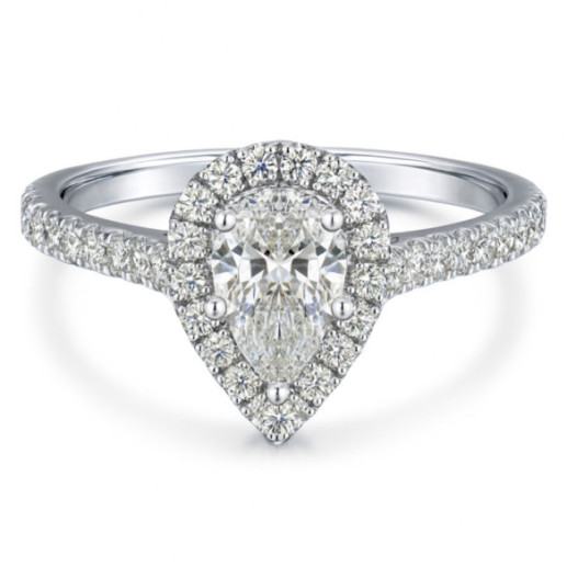 Anillo Diamante Pera Solitario 0.50 Quilates Alma - TALLA PERA