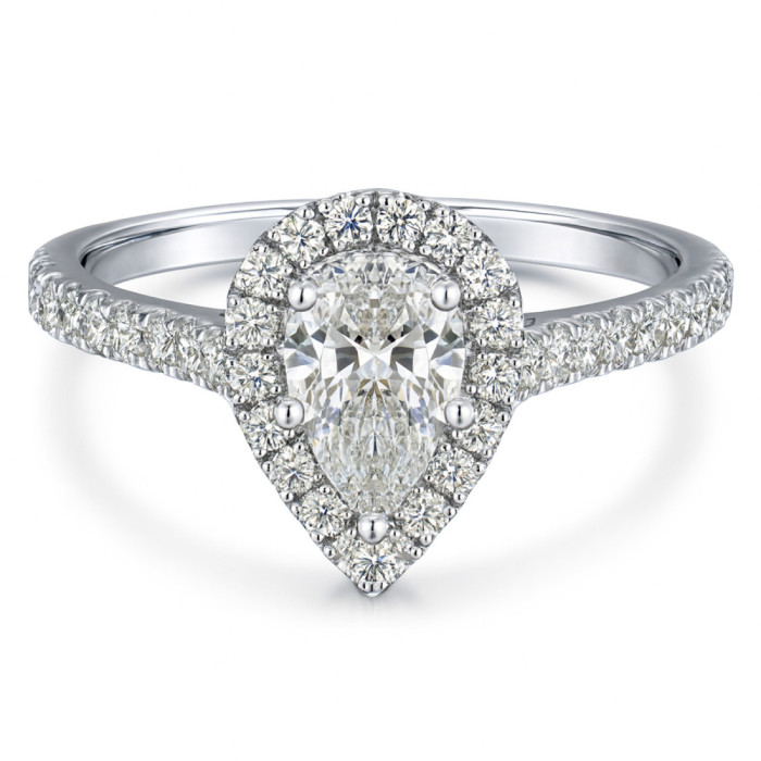Anillo Diamante Pera Solitario 0.50 Quilates Alma - Talla Pera