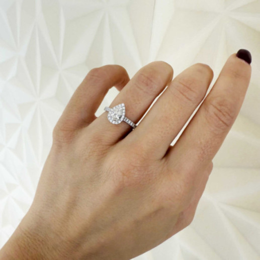 Anillo Diamante Pera Solitario 0.50 Quilates Alma - Talla Pera 2