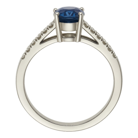 Anillo Zafiro Azul Lola 1.50Ct - Jubiläums Verlobungsringe