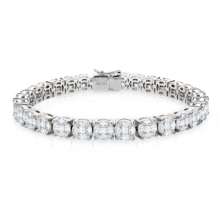Pulsera Diamantes Oro Blanco Gardenia Red Carpet - Alta Joyería