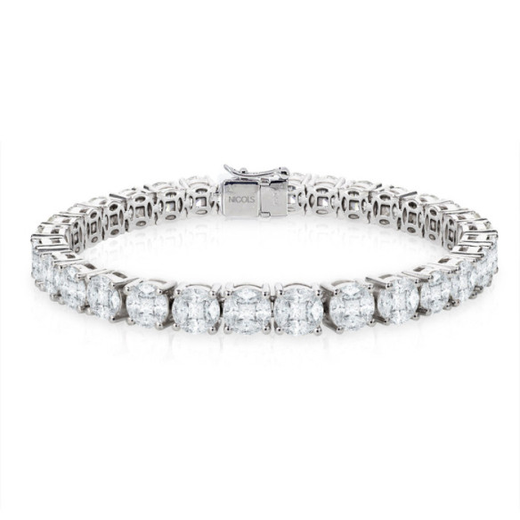 Pulsera Diamantes Oro Blanco Gardenia Red Carpet - Alta Joyería