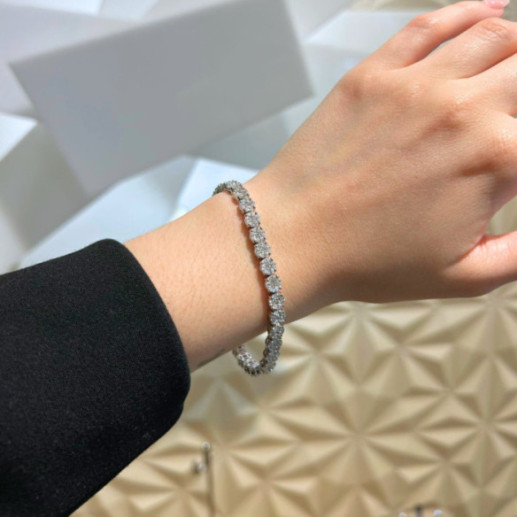 Pulsera Diamantes Oro Blanco Gardenia Red Carpet - Alti gioielli 2