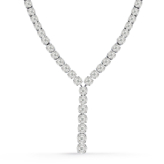 Gardenia Red Carpet White Gold Diamond Choker - High jewelry