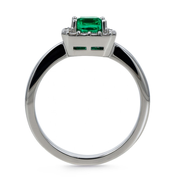 Sunset Emerald Ring 0.75 Ct - Anniversary Rings