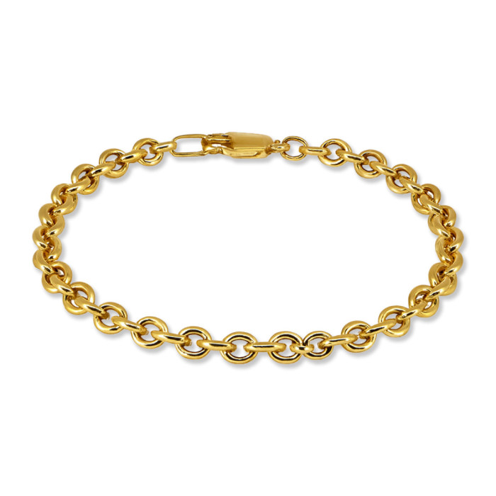 Pulsera Oro Forzada 4.8mm 18K 19cm - Braccialetti uomo