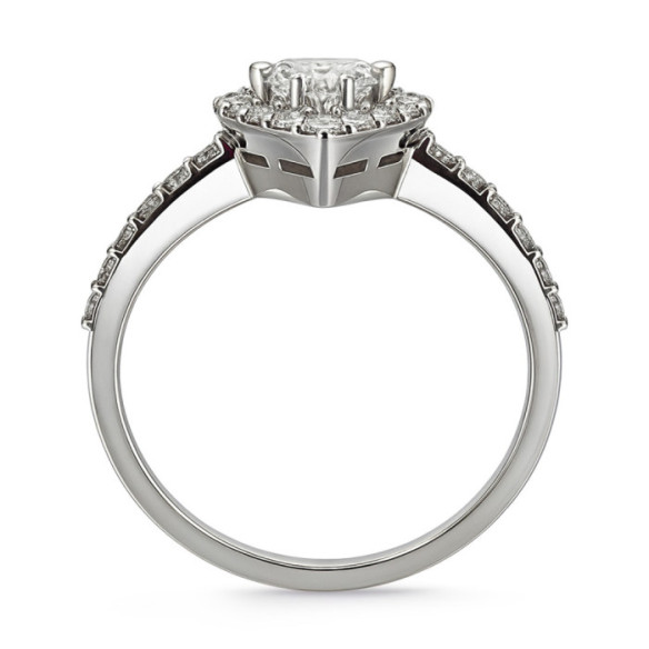 Pear-cut Diamond Solitaire Ring Aura 0.75 ct - Talla Pera