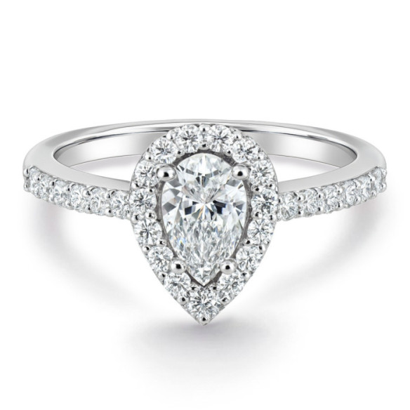 Anillo Diamante talla Pera Solitario Aura 0,40 ct - Talla Pera