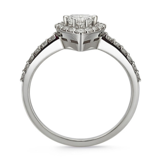 Pear-cut Diamond Solitaire Ring Aura 0.50 ct - Talla Pera 2