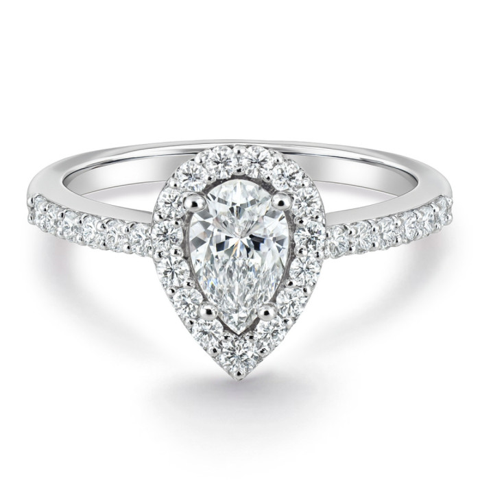 Anillo Diamante talla Pera Solitario Aura 0.30 ct - Talla Pera