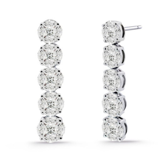 Pendientes Diamantes Gardenia 0.95 Dormilona - Boucles d'oreilles mariées